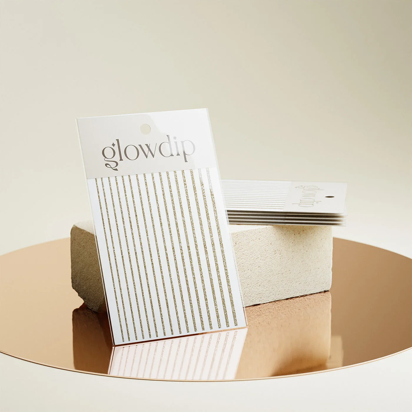 Lijnen Sticker - Goud Glitter - Image 2